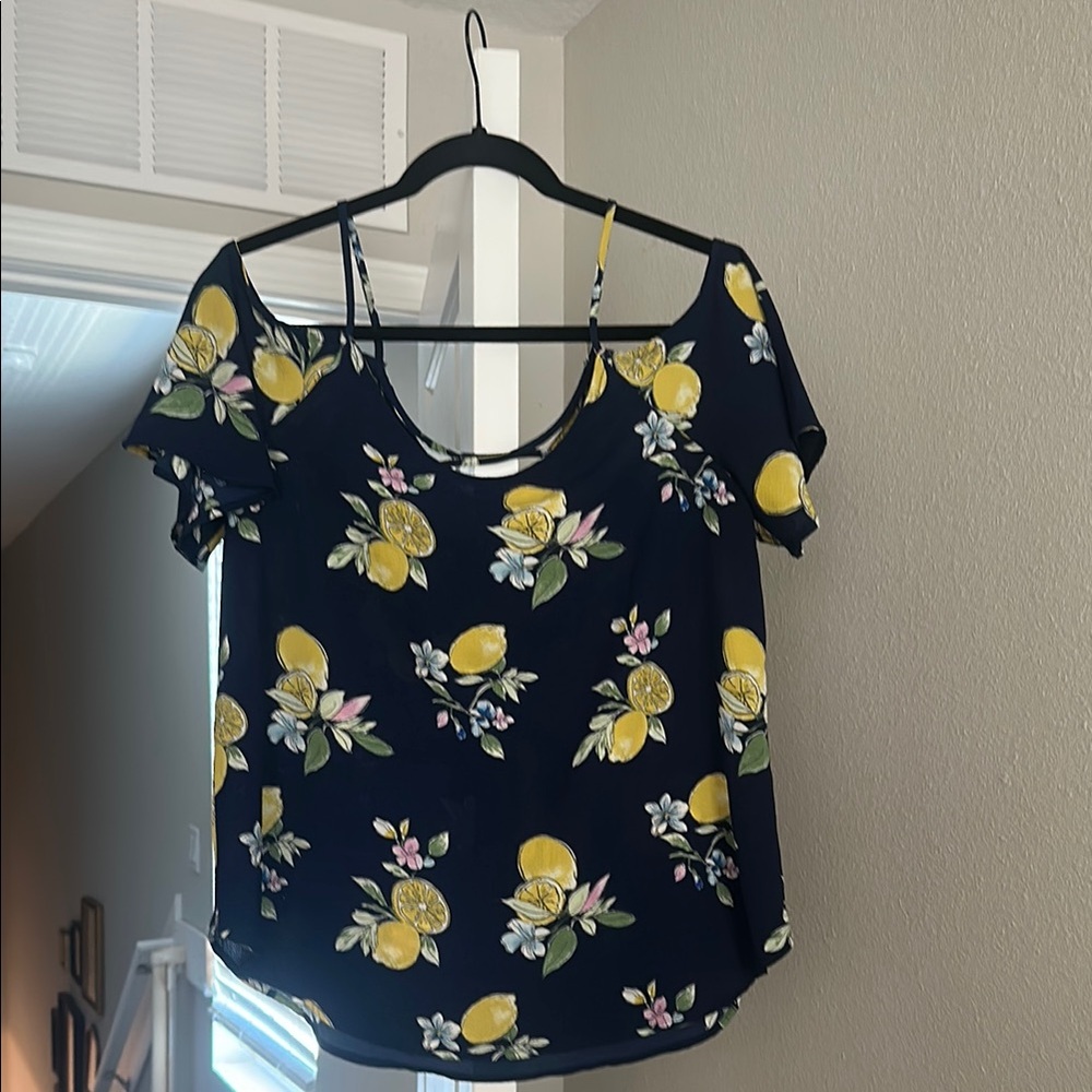 Floral Navy Top
